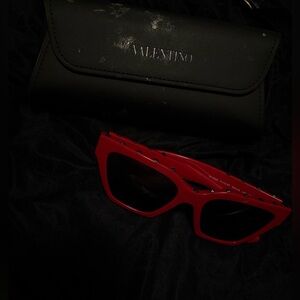 Valentino Bold Red Studded Sunglasses